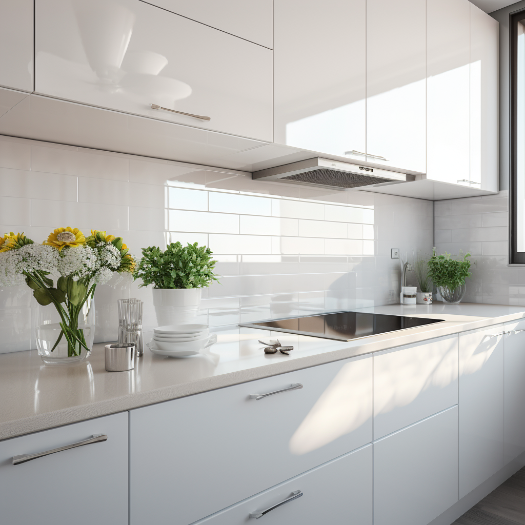 חיפוי זכוכית למטבח לבן | glass-it